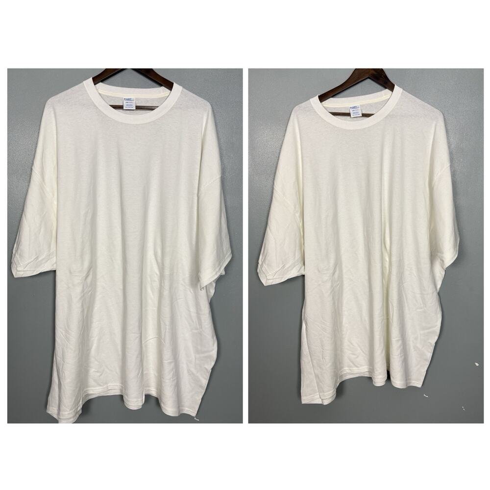 NWOT 2-Pack Blank White Shirt Port & Company 6XL Husky Blank Street Style Plus
